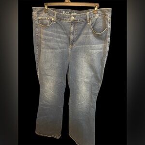 Torrid TRIO Slim Boot Blue Denim Jeans Size 22-24-26